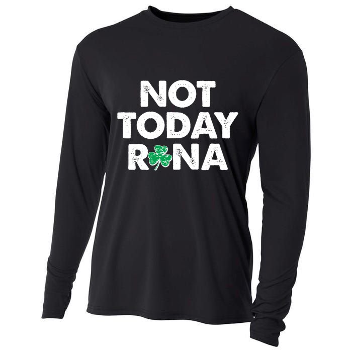 Funny St Patrick's Day Not Today Rona  Cooling Performance Long Sleeve Crew