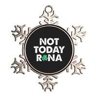 Funny St Patrick's Day Not Today Rona  Metallic Star Ornament