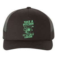 Funny St Patrick's Day Take A Pitcher It'll Last Longer Yupoong Adult 5-Panel Trucker Hat