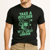 Funny St Patrick's Day Take A Pitcher It'll Last Longer Performance Shirt