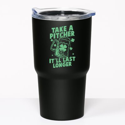 Funny St Patrick's Day Take A Pitcher It'll Last Longer Tumbler