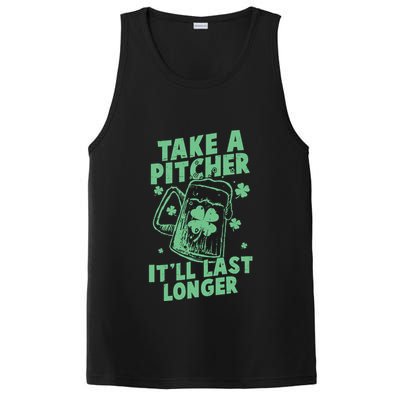 Funny St Patrick's Day Take A Pitcher It'll Last Longer PosiCharge Competitor Tank