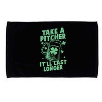 Funny St Patrick's Day Take A Pitcher It'll Last Longer Microfiber Hand Towel