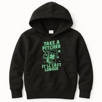 Funny St Patrick's Day Take A Pitcher It'll Last Longer Kids Hoodie