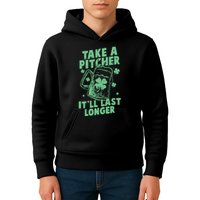 Funny St Patrick's Day Take A Pitcher It'll Last Longer Kids Hoodie