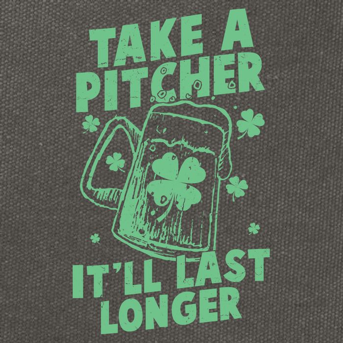 Funny St Patrick's Day Take A Pitcher It'll Last Longer Cotton Canvas Backpack