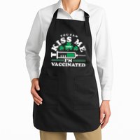 Funny St Patrick's Day You Can Kiss Me Now I'm Vaccinated Apron