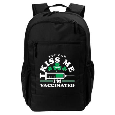 Funny St Patrick's Day You Can Kiss Me Now I'm Vaccinated Backpack