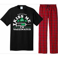 Funny St Patrick's Day You Can Kiss Me Now I'm Vaccinated Pajama Set