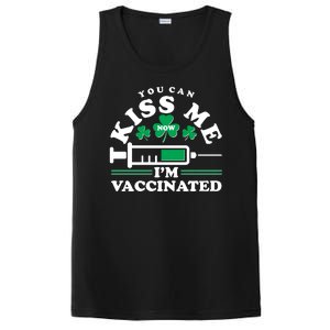 Funny St Patrick's Day You Can Kiss Me Now I'm Vaccinated PosiCharge Competitor Tank