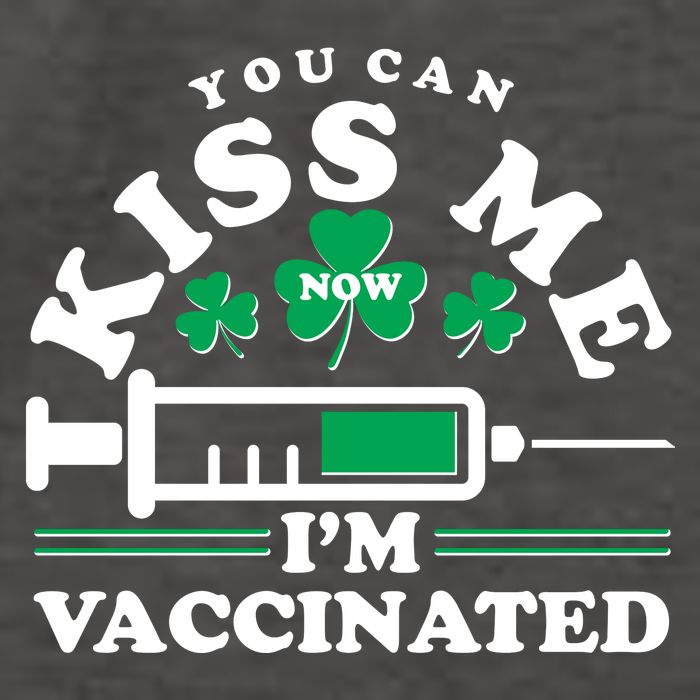 Funny St Patrick's Day You Can Kiss Me Now I'm Vaccinated Vector Backpack
