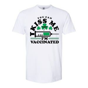 Funny St Patrick's Day You Can Kiss Me Now I'm Vaccinated Softstyle CVC T-Shirt