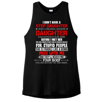 Funny Step Daughter Design For Dads And Moms Ladies PosiCharge Tri-Blend Wicking Tank