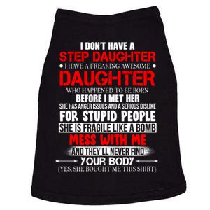 Funny Step Daughter Design For Dads And Moms Doggie Tank