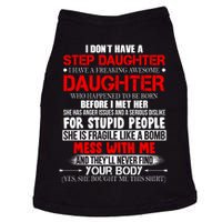 Funny Step Daughter Design For Dads And Moms Doggie Tank