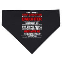 Funny Step Daughter Design For Dads And Moms USA-Made Doggie Bandana