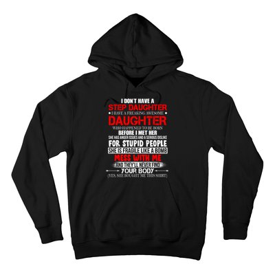 Funny Step Daughter Design For Dads And Moms Hoodie