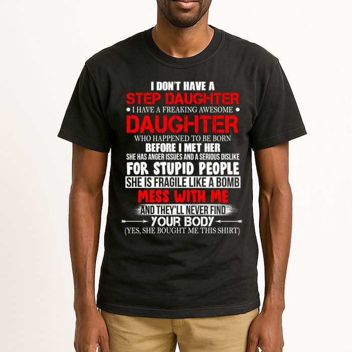 Funny Step Daughter Design For Dads And Moms Tall T-Shirt