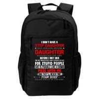 Funny Step Daughter Design For Dads And Moms Daily Commute Backpack