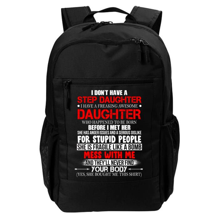 Funny Step Daughter Design For Dads And Moms Daily Commute Backpack