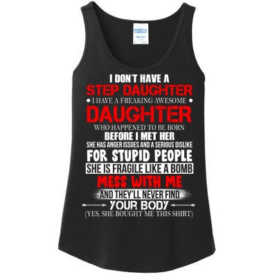 Funny Step Daughter Design For Dads And Moms Ladies Essential Tank