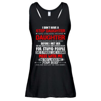 Funny Step Daughter Design For Dads And Moms Ladies Essential Flowy Tank