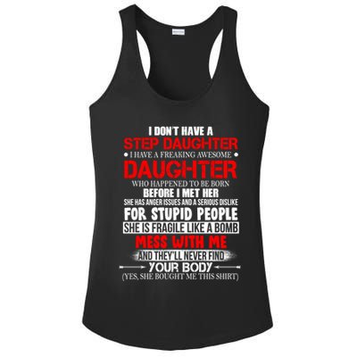 Funny Step Daughter Design For Dads And Moms Ladies PosiCharge Competitor Racerback Tank