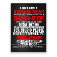 Funny Step Daughter Design For Dads And Moms Poster