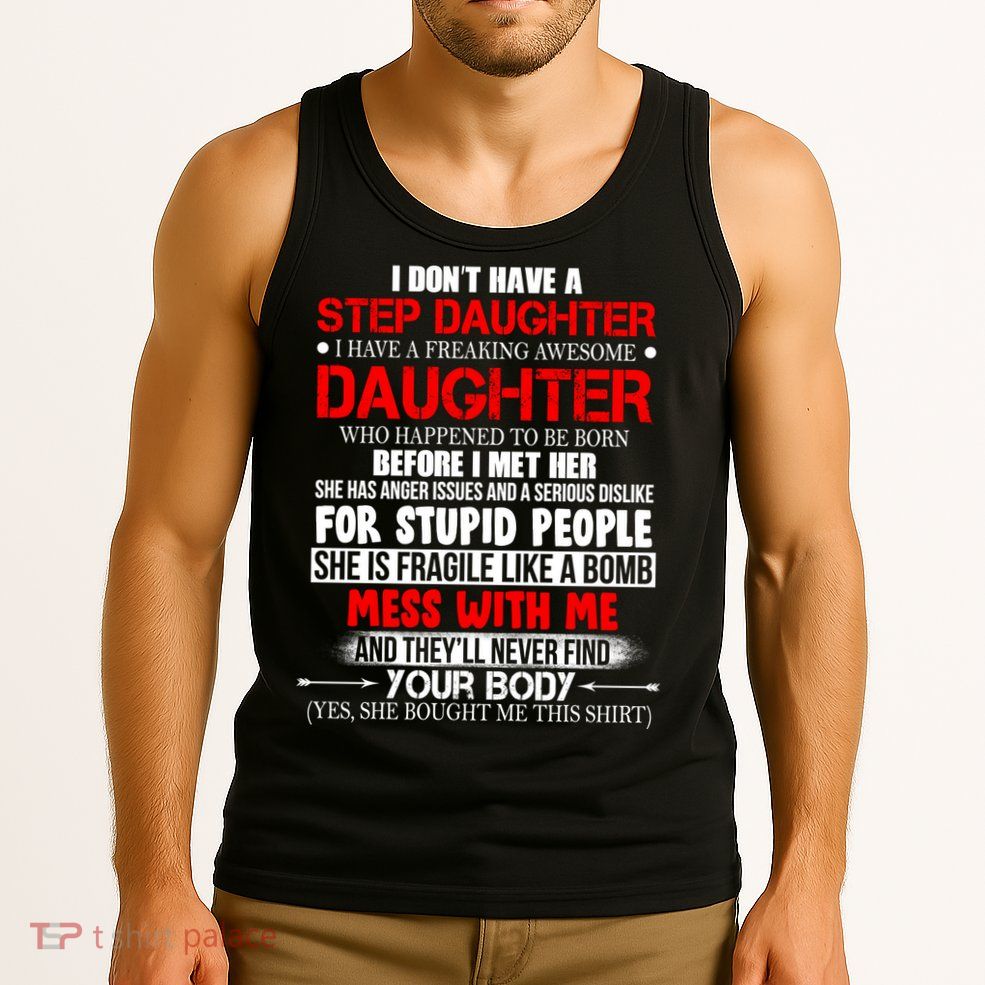 Funny Step Daughter Design For Dads And Moms Tank Top
