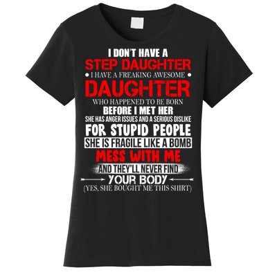 Funny Step Daughter Design For Dads And Moms Women's T-Shirt