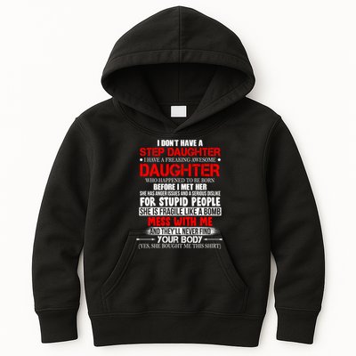 Funny Step Daughter Design For Dads And Moms Kids Hoodie