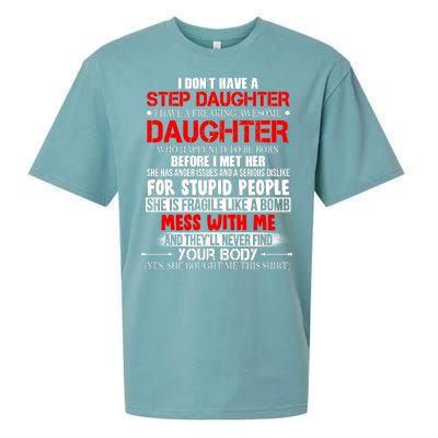 Funny Step Daughter Design For Dads And Moms Sueded Cloud Jersey T-Shirt