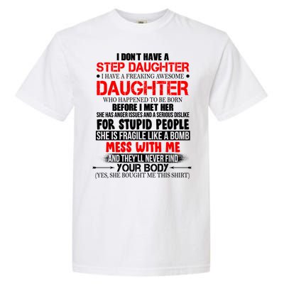 Funny Step Daughter Design For Dads And Moms Garment-Dyed Heavyweight T-Shirt