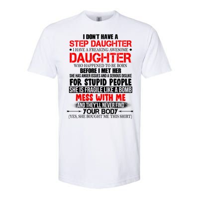 Funny Step Daughter Design For Dads And Moms Softstyle® CVC T-Shirt