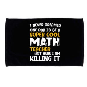 Funny Super Cool Math Teacher Microfiber Hand Towel