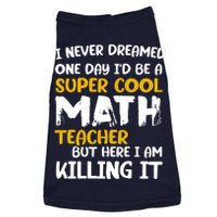 Funny Super Cool Math Teacher Doggie Tank