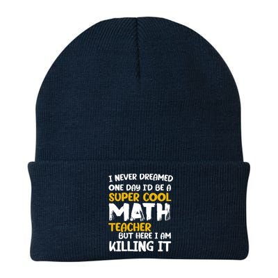 Funny Super Cool Math Teacher Knit Cap Winter Beanie