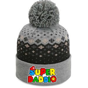 Funny Super Daddio Father's Day Gamer The Baniff Cuffed Pom Beanie