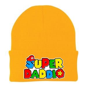 Funny Super Daddio Father's Day Gamer Knit Cap Winter Beanie