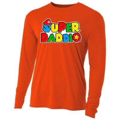 Funny Super Daddio Father's Day Gamer Cooling Performance Long Sleeve Crew