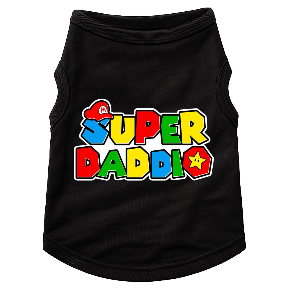 Funny Super Daddio Father's Day Gamer Doggie Tank