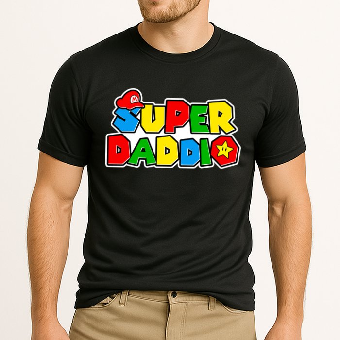 Funny Super Daddio Father's Day Gamer Cooling Performance Crew T-Shirt