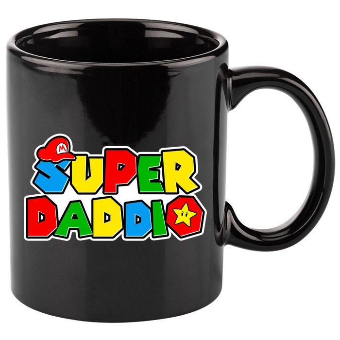 Funny Super Daddio Father's Day Gamer 11oz C Handle Ceramic Mug