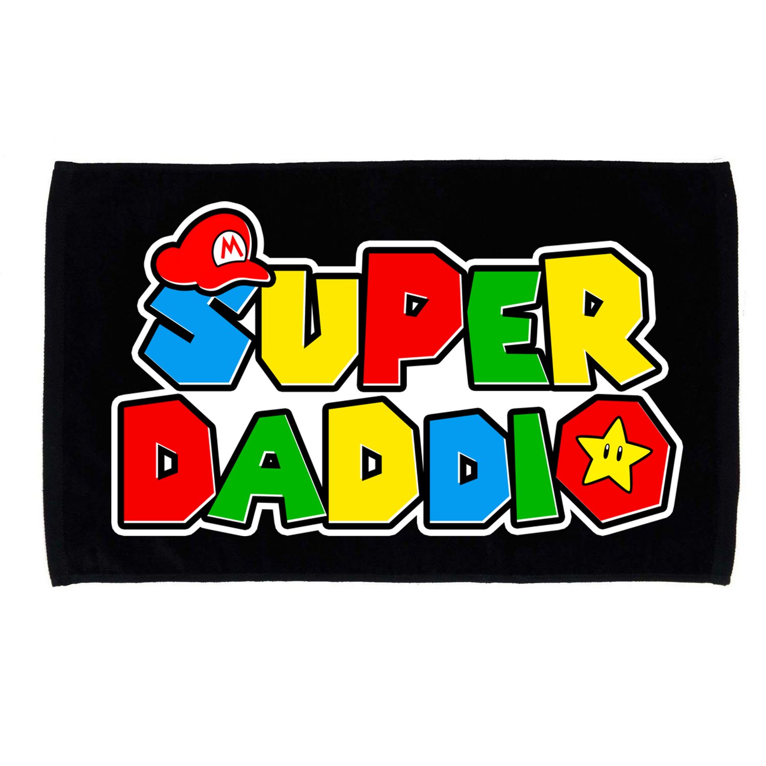 Funny Super Daddio Father's Day Gamer Microfiber Hand Towel