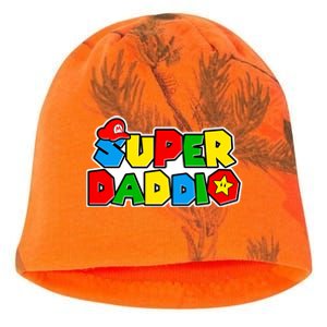 Funny Super Daddio Father's Day Gamer Kati - Camo Knit Beanie