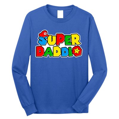 Funny Super Daddio Father's Day Gamer Long Sleeve Shirt