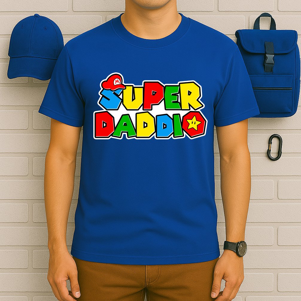 Funny Super Daddio Father's Day Gamer T-Shirt