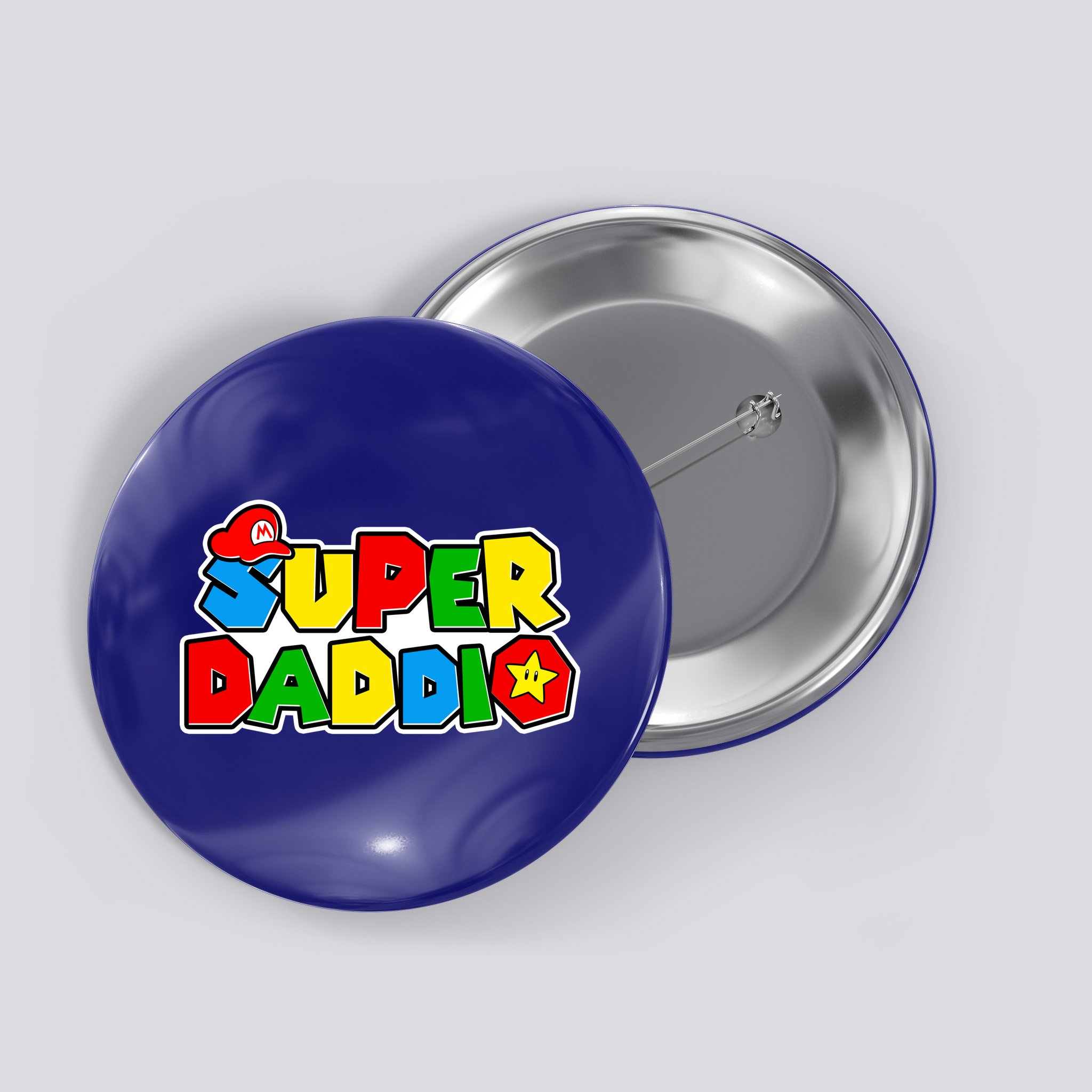 Funny Super Daddio Father's Day Gamer Button