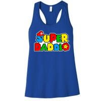 Funny Super Daddio Father's Day Gamer Women's Racerback Tank