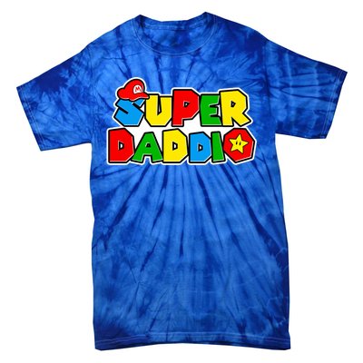 Funny Super Daddio Father's Day Gamer Tie-Dye T-Shirt